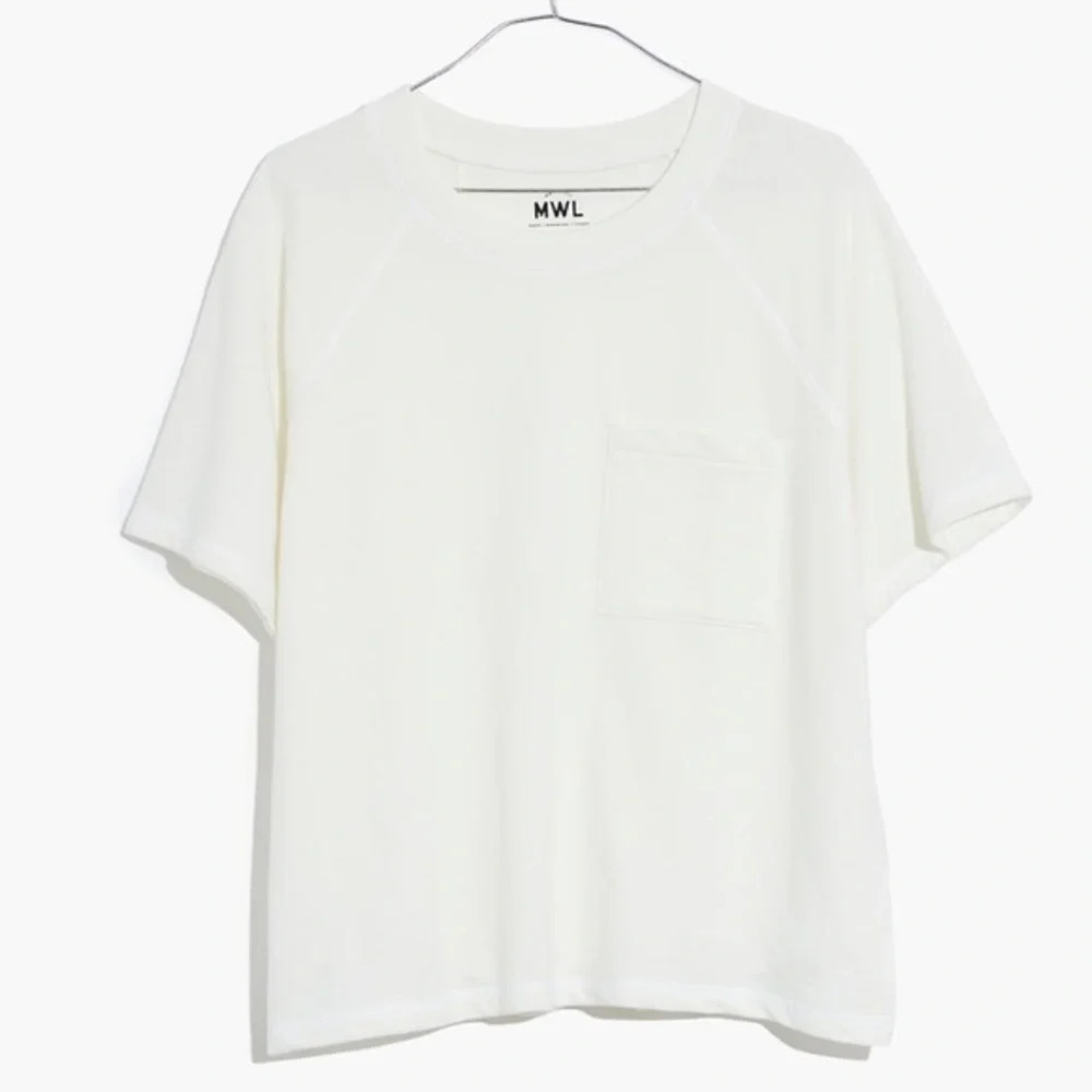 New Madewell MWL Skyterry Raglan Tee Lighthouse Size XXS